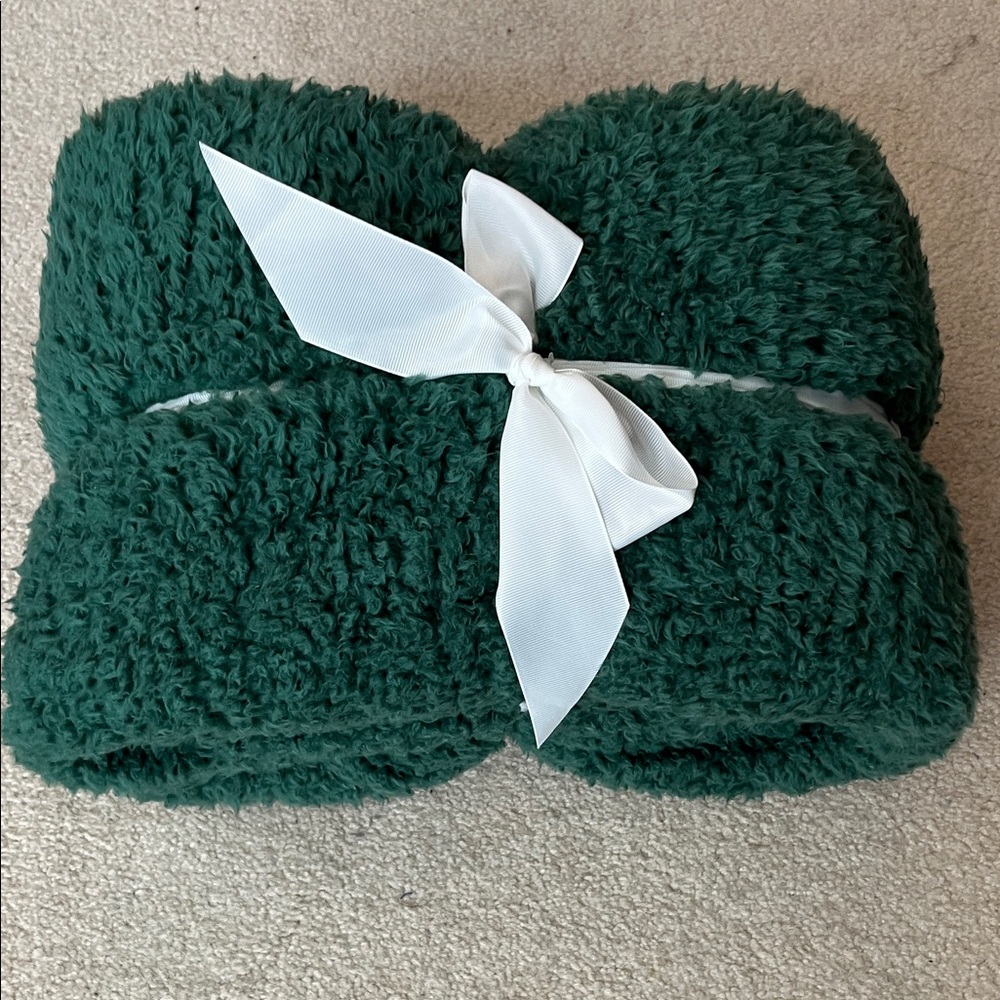 Cozy Green Fuzzy Blanket